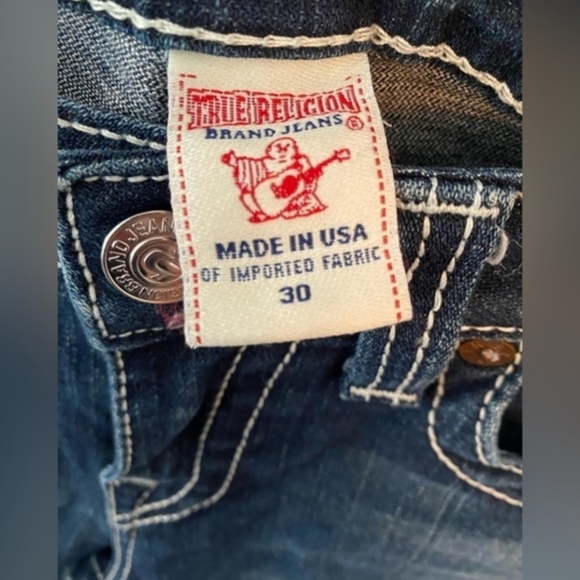 True Religion Women's Becky Bootcut‎ Jeans Dark Blue Stretch Size 30 - Picture 5 of 6